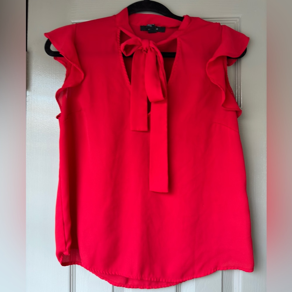 Forever21 Red blouse with tie
